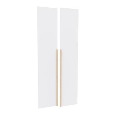 Imagem de Kit 2 Portas Para Guarda-roupa Modular 80cm Jade Cabecasa Madeiramadeira Branco