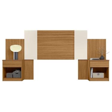 Imagem de Cabeceira Casal Araguaia Freijó Off White Flex - Moval