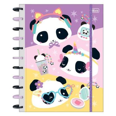 Imagem de Caderno Tilidisco Inteligente Lovely Friend Panda 10 Matérias - Tilibra