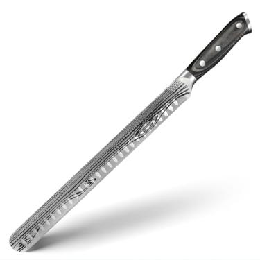 Imagem de YFWOOD Faca De Corte, 12" Aço Inoxidável Alto Carbono Para Peito, Super Afiada, Corte Carne, Churrasco Frutas, Peru, Espiga Completa, Design Ergonômico Do Cabo