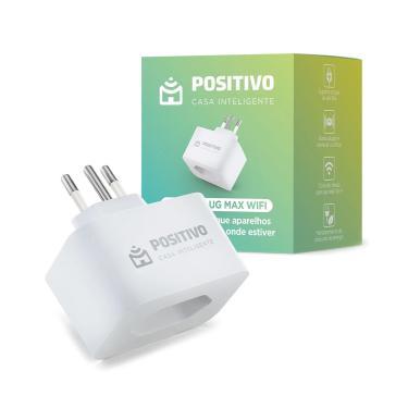 Imagem de Tomada Inteligente Max Positivo WI-FI 16A Smart Home Branca
