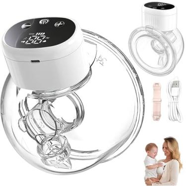 Imagem de Bomba de Tirar Leite Elétrica Portátil, Bomba Extratora de Leite Mãos Livres, com 4 Modos e 12 Níveis de Sucção, Conforto Bombinha de Tirar Leite Eletrica, Sem BPA