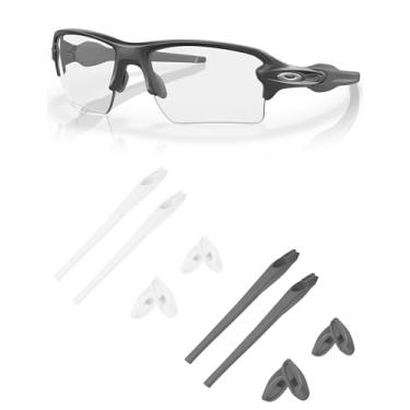 Imagem de Kits de borracha de substituição para óculos de sol Oakley Flak 2.0 OO9295|Flak 2.0 XL OO9188 - cinza + branco