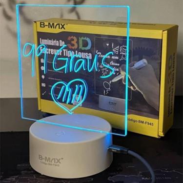 Imagem de Luminária De Mesa Para Escrever Como Lousa Com Led 7 Cores