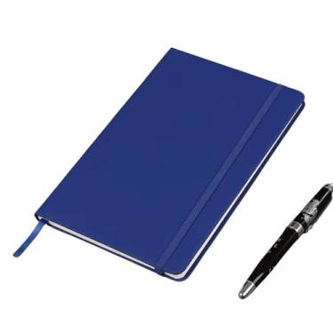 Imagem de Caderno Capa Dura - Estudantes Couro Pu, Azul