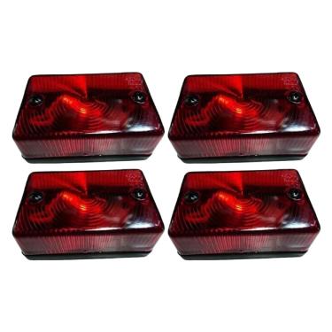 Imagem de 4 Lanterna Lateral Universal Retangular Caminhão Facchini Baús