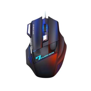 Imagem de Mouse Gamer com 7 Botões Programáveis, Iluminação LED RGB e Sensor Óptico de 3200 DPI para Jogos