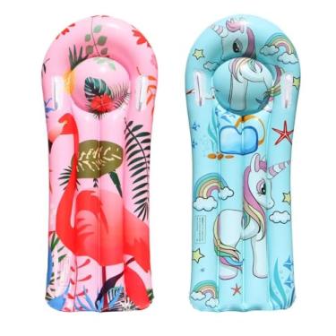 Imagem de Boia Inflável Infantil, Flamingo Tropical Rosa, Espreguicadeira de piscina infantil (Rosa)