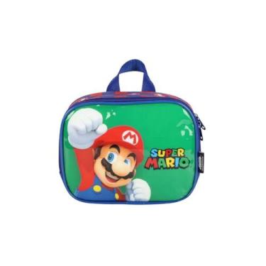 Imagem de Lancheira Térmica Super Mario Bros Luigi Escolar Infantil, Mario