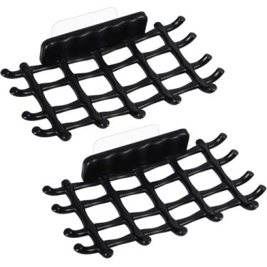 Imagem de Suporte de saboneteira para parede de banheira, saboneteira auto-drenante com ganchos sem chuveiro para banheiro chuveiro parede pia de cozinha " (2 pacotes)