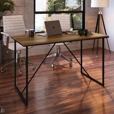 Imagem de Mesa Escrivaninha Office 135cm Industrial Raven Noce Z54 - Mpozenato, 