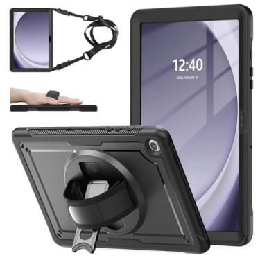 Imagem de ZenRich Capa para Samsung Galaxy Tab A9 Plus / A9+ 5G 11 polegadas 2023 (SM-X210/X216/X218), capa protetora resistente à prova de choque com suporte giratório 360 para mão e cinto de ombro para Galaxy