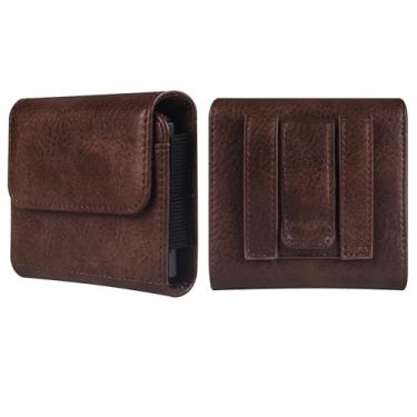 Imagem de Coldre de couro com clipe de cinto para celular com suporte para cartão compatível com Samsung Galaxy Z Flip 7 6 5 4 3 2 1, capa magnética para celular compatível com Motorola Razr 5G/Razr 40 50 60