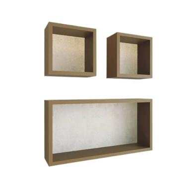 Imagem de KIT DE 3 NICHOS RETANGULAR DECORAÇÃO QUARTO, COZINHA, BANHEIRO 100% MDF BRANCO(CRU)