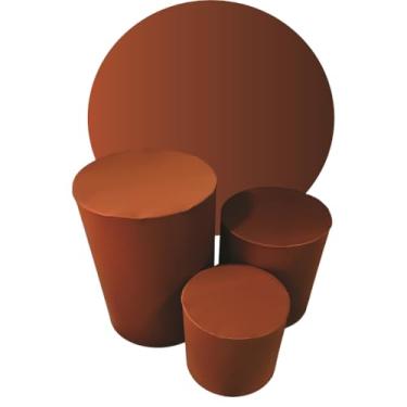 Imagem de kit Capa Trio de Cilindro + Painel 1,50m Decoração Festa - multicolorido Organização de Decoração para Festas(CARAMELO)