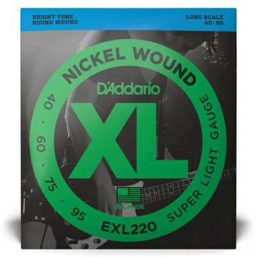 Imagem de Encordoamento Para Baixo 4 Cordas 0.40 D'Addario XL - DADDARIO