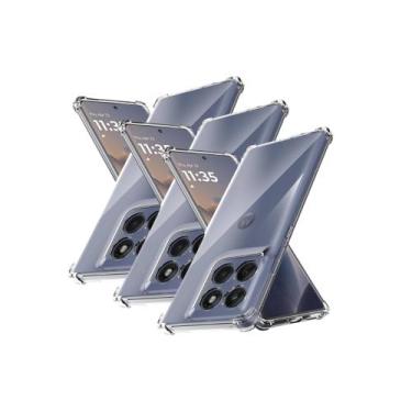 Imagem de Kit 3x Capa TPU Para Moto Edge 60 Pro Case Anti Impacto - Genérica