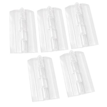 Imagem de 5 peças de dobradiças dobráveis de acrílico contínuo de piano para artesanato, tampa de aquário, armário, móveis, suporte de exibição DIY caixa transparente etc. (42 x 100 mm)
