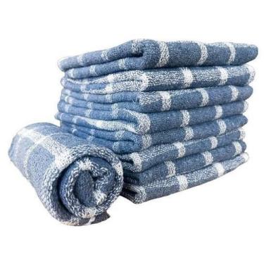 Imagem de Kit 5 Pano De Chão Grosso Premium Limpeza Xadrez Grande - Dugu