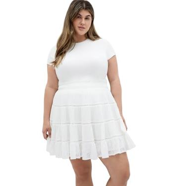 Imagem de City Chic Saia feminina plus size ébano, Marfim, 46