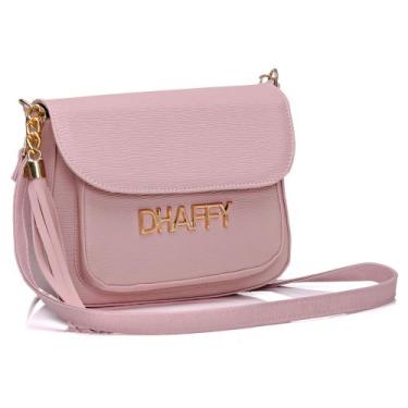 Imagem de Bolsa Feminina Com Bolso E Alça Transversal - Dhaffy Bolsas, Rosa