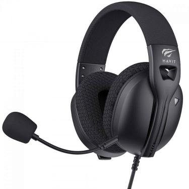 Imagem de Headset Gamer Havit Fuxi-H5d Black, 3.5mm, Drivers de 50mm, Preto