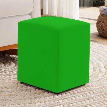 Imagem de Puff Moderno Apoio De Pé Decorativo Conforto Banqueta - Realizar, Verd