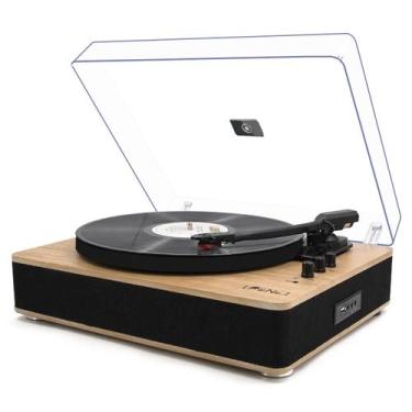 Imagem de Toca-discos de vinil LP&No.1 com acionamento por correia de 3 velocida
