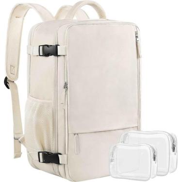 Imagem de Mochila de viagem Sinaliy expansível 40L impermeável para laptop de 17