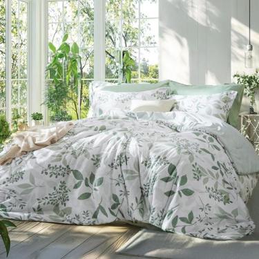 Imagem de Conjunto de edredom Bedsure King Size Cute Floral, 3 peças