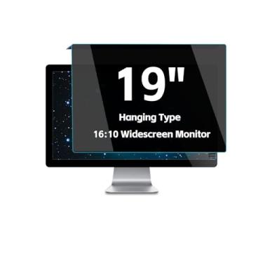 Imagem de LYLSMGS Filtro de tela de privacidade de computador para pendurar em acrílico de 19 polegadas, proteção ocular - filtro antirreflexo e luz azul, removível e fácil instalação, monitor de mesa