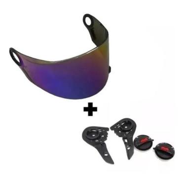 Imagem de Viseira Capacete Ls2 Ff358 Camaleão Fw3 + Reparo Completo - Kit