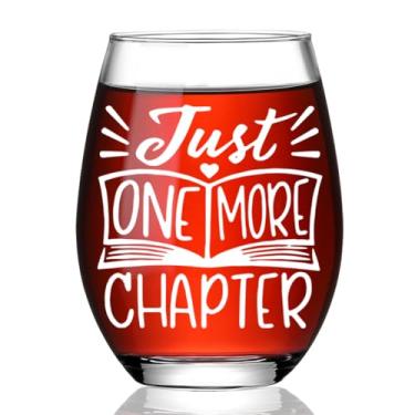 Imagem de Ymzkpoa Apenas mais um capítulo, presentes de taça de vinho para mulheres amantes de livros, acessórios de livros para amantes de leitura; presente de aniversário de livros para seus amigos leitores