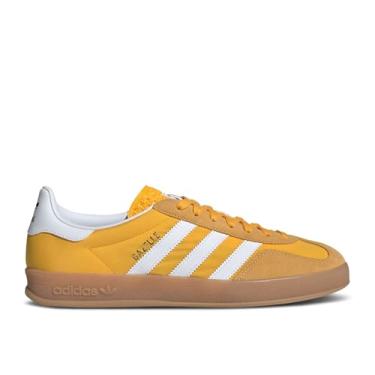 Imagem de adidas Originals Tênis masculino Gazelle Indoor, Amarelo/branco, 45