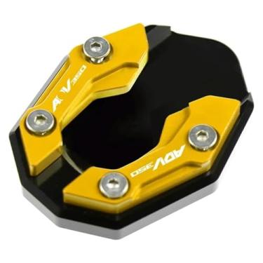 Imagem de BYYINGSUS Placa de suporte de extensão do suporte lateral do pé para motocicleta compatível com ADV350 ADV 350 2020 2021 2022 (Adv350 Glod)