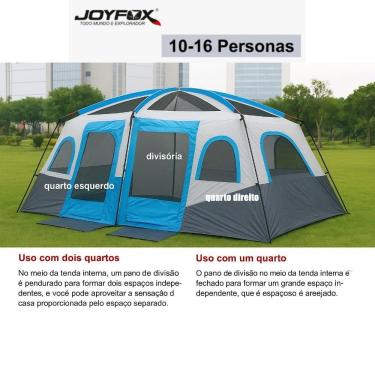 Imagem de Barraca Camping Familiar Joyfox 10-16 Pessoas 430X305X205Cm