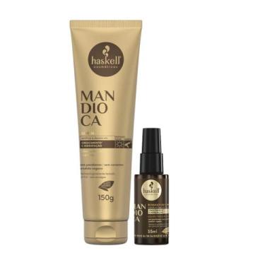 Imagem de Kit Mandioca 1 Leave in 150g 1 Reparador de pontas 35ml Haskell