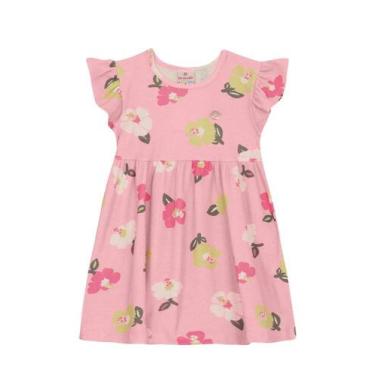 Imagem de Vestido infantil menina florido Brandili, 8, Rosa