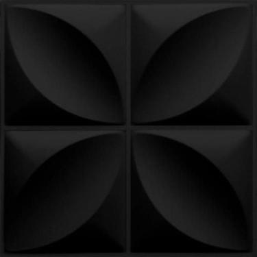 Imagem de Placas De Parede Revestimento 3D 25x25 cm (300,PÉTALA PRETA)