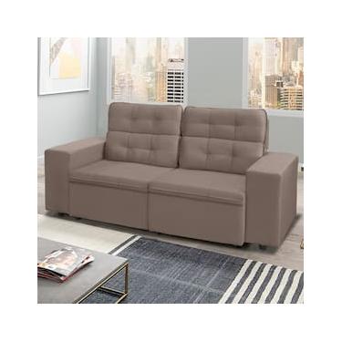 Imagem de Sofá RBF Móveis Berlin 3 Lugares 202cm Retrátil Reclinável com Rodízios