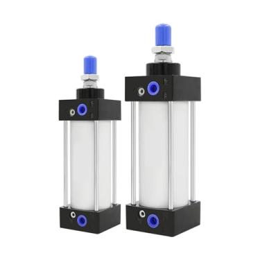 Imagem de Cilindro de ar padrão SC SC32 40 50 63 80 100 mm furo pequeno cilindro pneumático pistão 25 50 75 100 200 300 mm curso 1 peça (curso 400 mm, SC63)