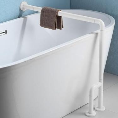Imagem de Barras de apoio para banheiro, alças de suporte para deficientes, trilhos de apoio para banheiro com aderência antiderrapante, suporte de trilho de mão de segurança, corrimão para banheiro