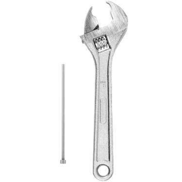 Imagem de Chave ajustável de aço inoxidável ferramenta de ajuste de dobradiça de porta de posicionamento preciso chave de ajuste de dobradiça com removedor ergonômico para porta de casa (prata)