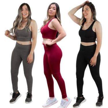Imagem de Conjunto De Academia Feminino Roupa Fitness De Treino TAMANHO G - c ma