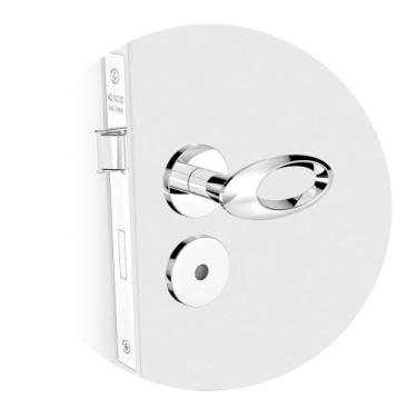 Imagem de Fechadura Open Golf Banheiro 40mm Ros22 Cromado (40x53) Soprano