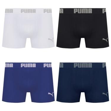 Imagem de Kit 4 Cuecas Puma Boxer Sem Costura Masculina