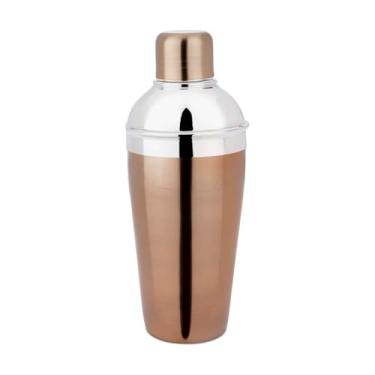 Imagem de Coqueteleira Profissional, 500ml, Aço Inoxidável, Acabamento Fosco Dourado