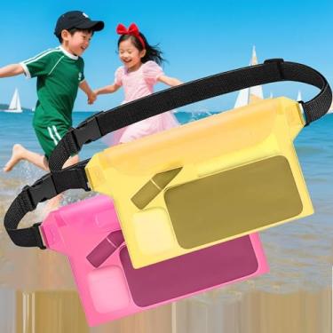 Imagem de Bolsa impermeável para praia, pochete à prova de areia para mulheres, bolsa seca flutuante para telefone passaporte, bolsa de cintura de viagem para passeios de barco, cruzeiro, parque aquático