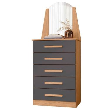 Imagem de Cômoda 5 Gavetas com Espelho MDP Valentina