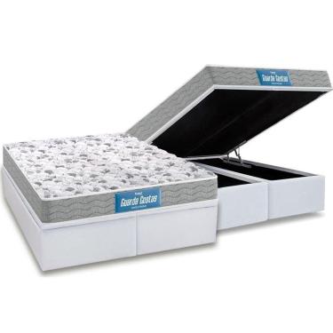 Imagem de Cama Box Baú Queen: Colchão Anatômico Probel D45 / Ep Plus + Base White(158X198)